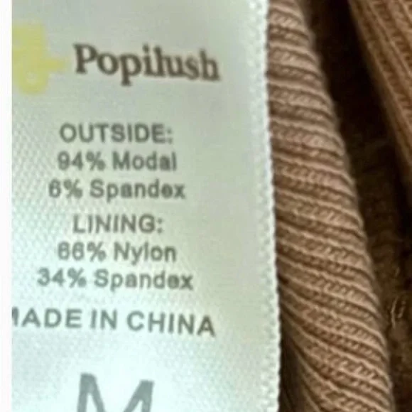 Popilush Shapewear Elegant Brown Long Sleeve Dress - Picture 4 of 9